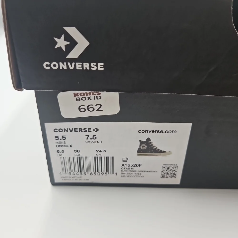 Converse Women's Black Multicolor Floral High-Tops - Picture 9 of 9